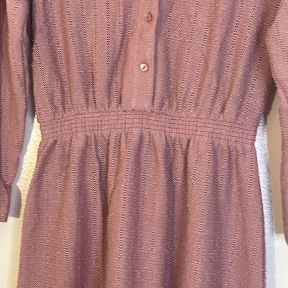 Sears | New VINTAGE pink textured midi dress Women’s size 14 (more like 10) vtg - Picture 5 of 9